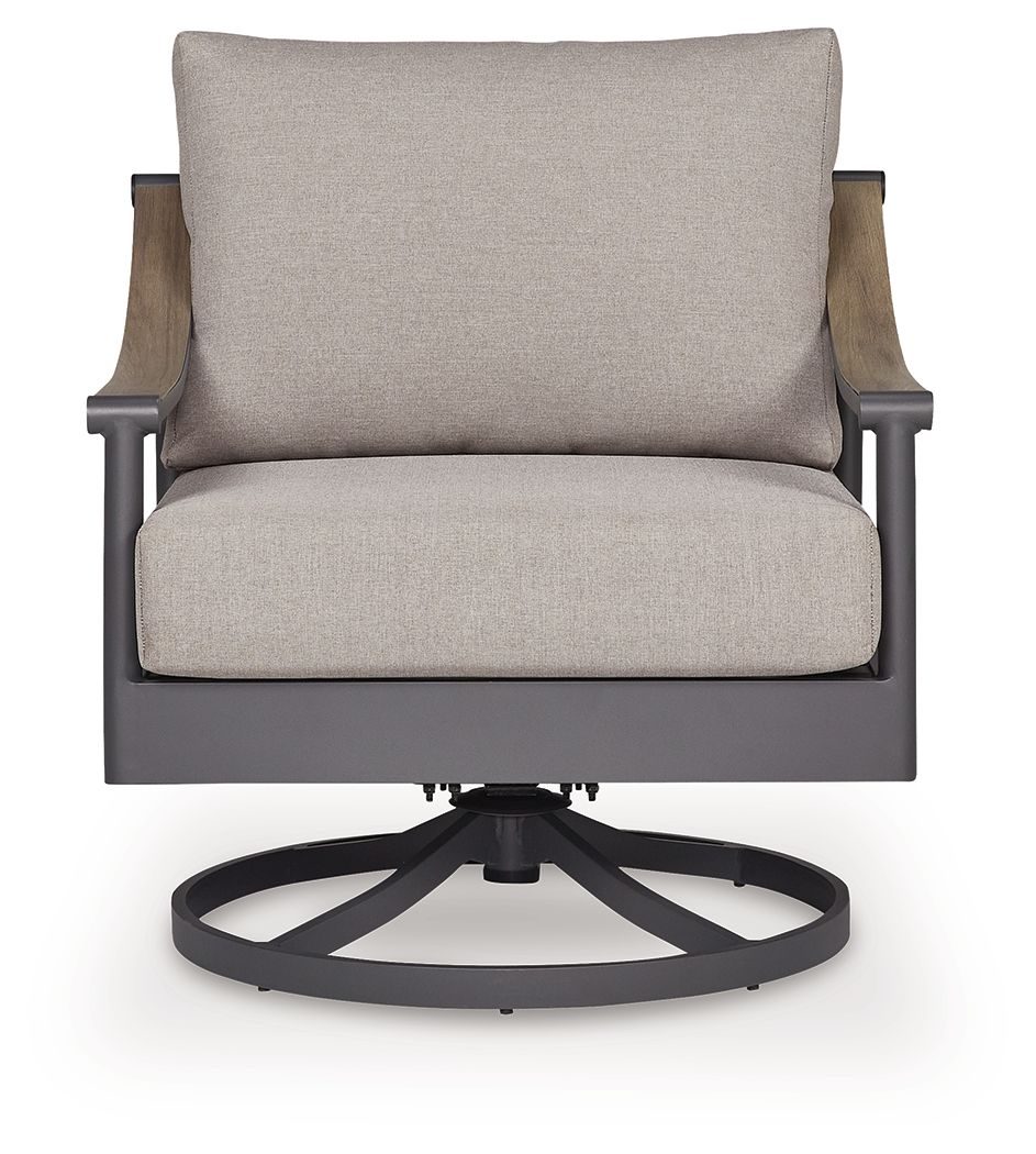 Ocean Beach - Swivel Lounge With Cushion - Gray