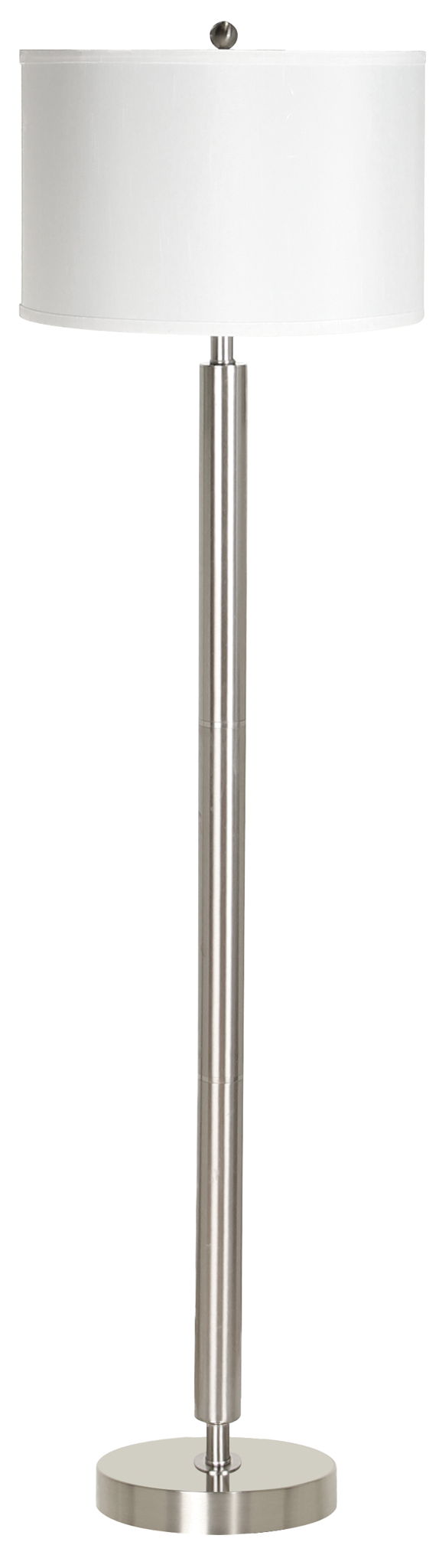 Hotel - 60" Height Metal Floor Lamp - Brushed Steel - 100W