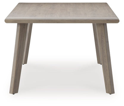 Cliff Trails - Rectangle Dining Table With Umbrella Option - Beige