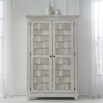 River Place - Armoire - Riverstone White & Tobacco