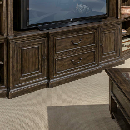 Paradise Valley - 78" Entertainment Console - Saddle Brown