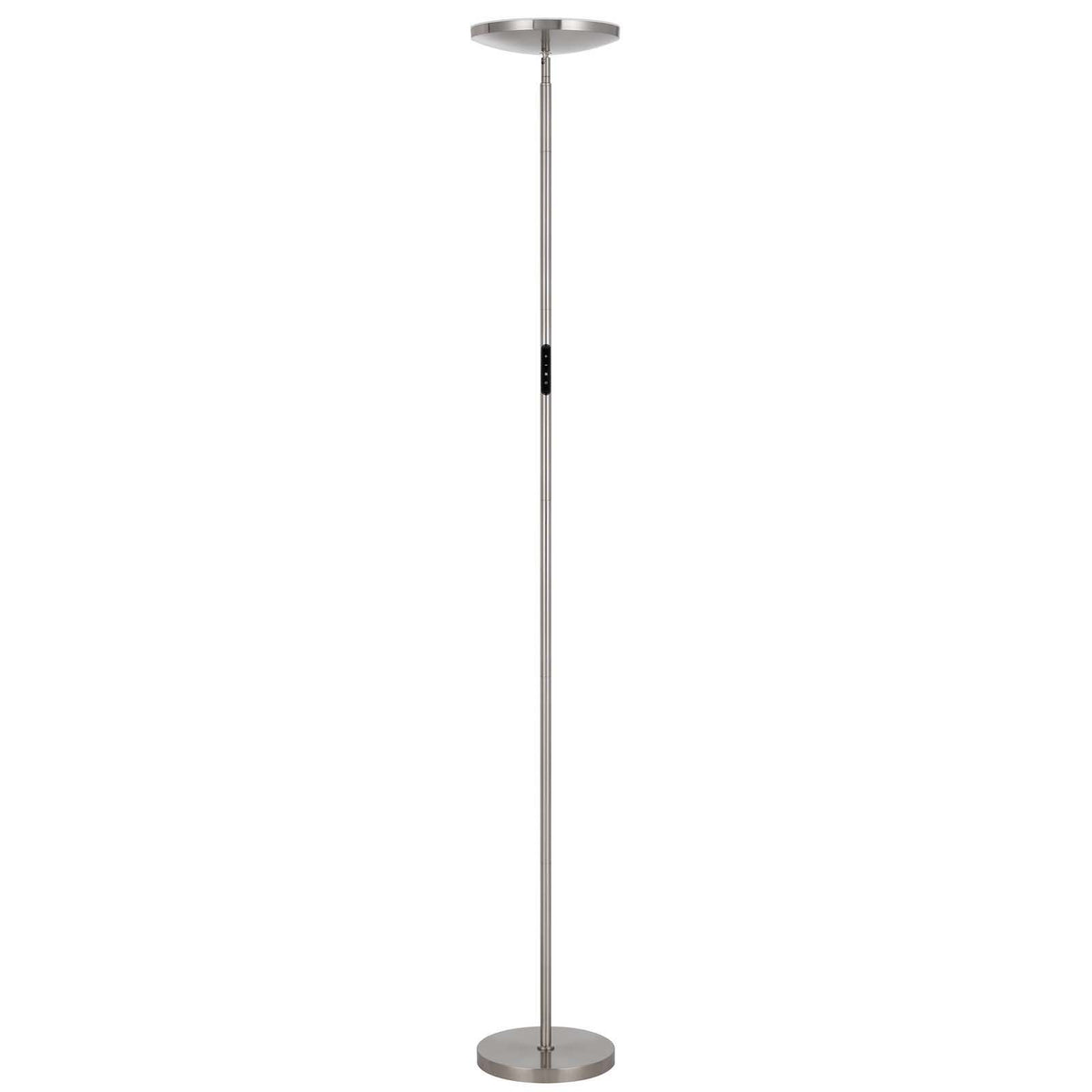 Christi - 70" Height Metal Torchiere - Brushed Steel