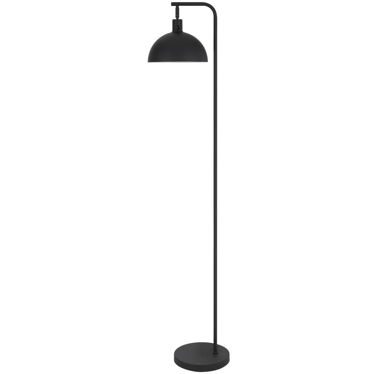 Koepel - Metal Floor Lamp With Dome Metal Shade - Black