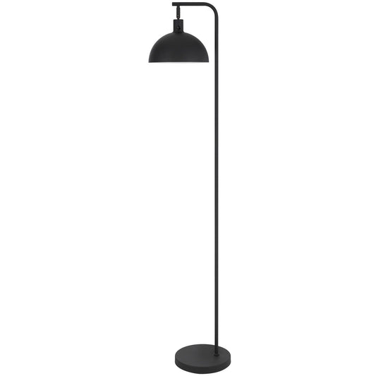 Koepel - Metal Floor Lamp With Dome Metal Shade - Black