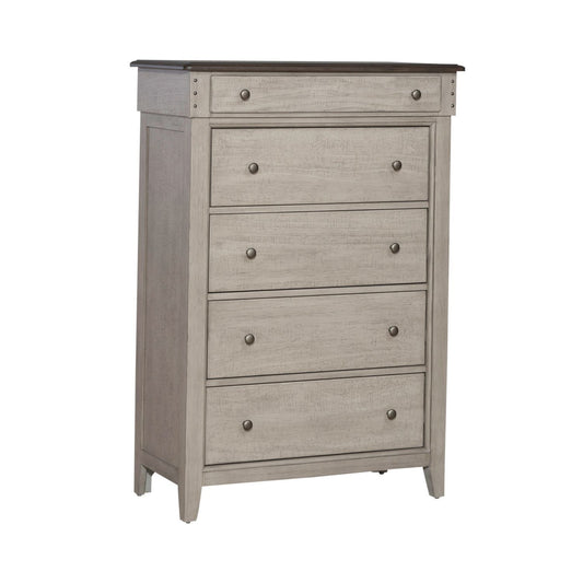 Ivy Hollow - 5 Drawer Chest - Weathered Linen / Dusty Taupe