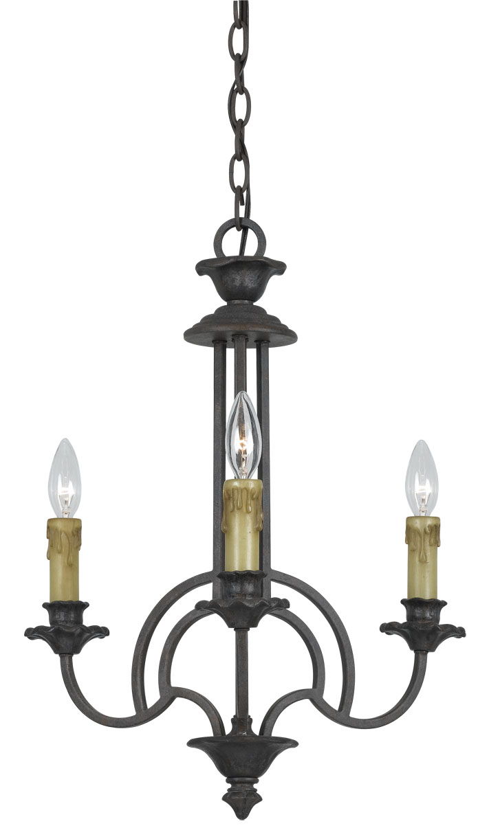 Elberton - 21" Height Three Light Chandelier - English Bronze