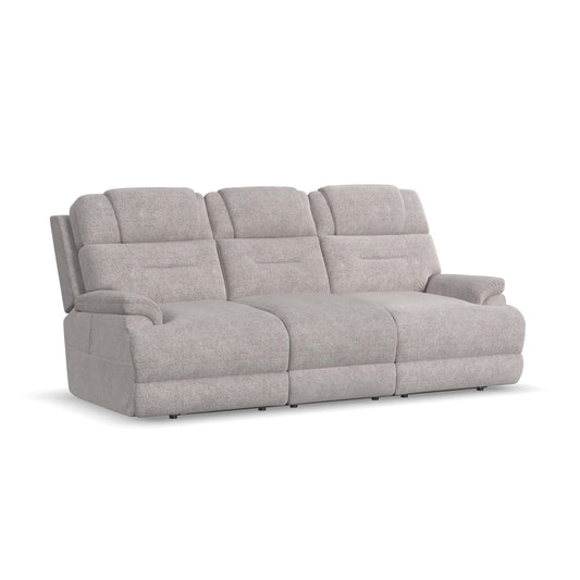 Zecliner Zofa - Power Sleep Sofa With Power Headrests & Lumbar - Dove