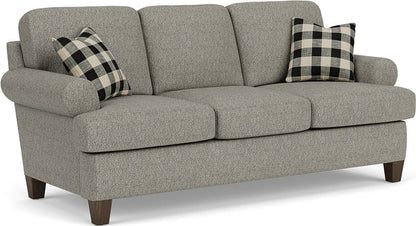 Moxy - Fabric Sofa, T-Shaped Seat Cushion, Curved Sock Arms