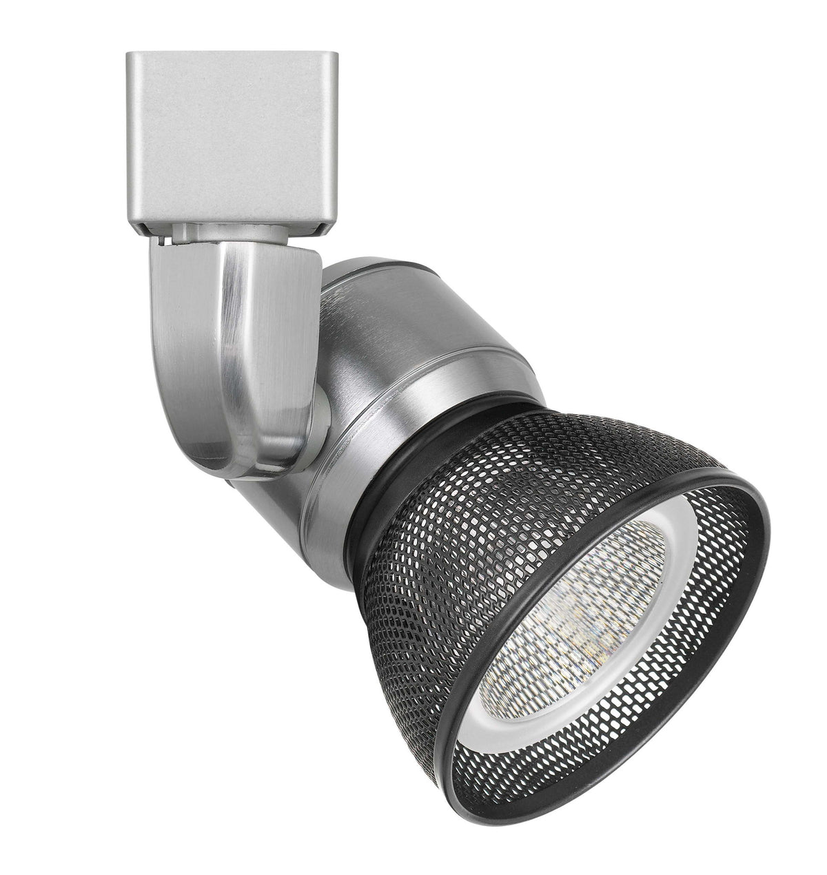 6.25" Height Metal Track Head - Brushed Steel & Dark Bronze - Mesh