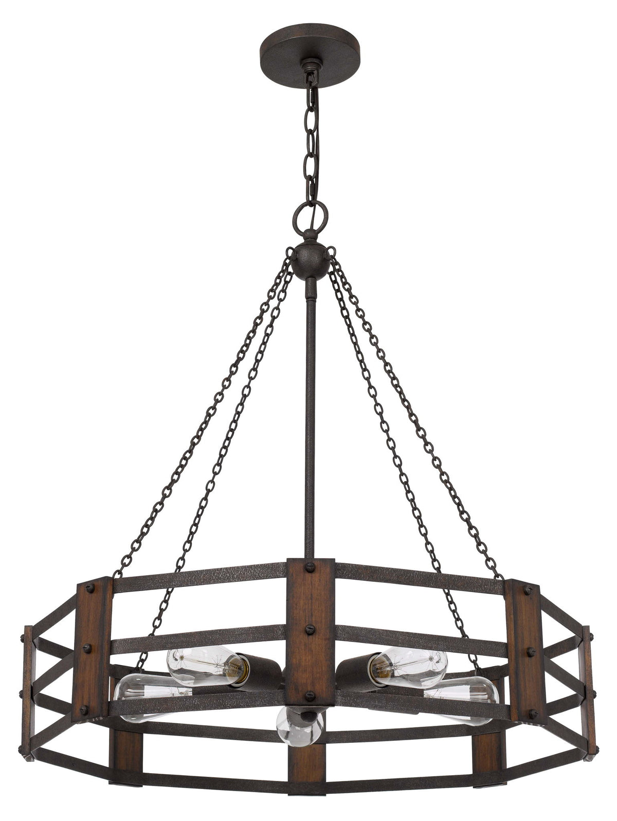 Provo - Chandelier - Oak & Iron