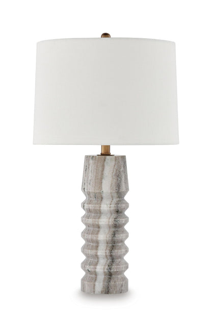 Desmont - Marble Table Lamp - White / Beige / Gray