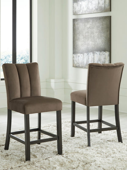 Jeshina - Upholstered Barstool (Set of 2) - Mocha