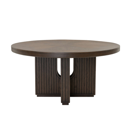 Athens - Round Dining Table - Chocolate Brown
