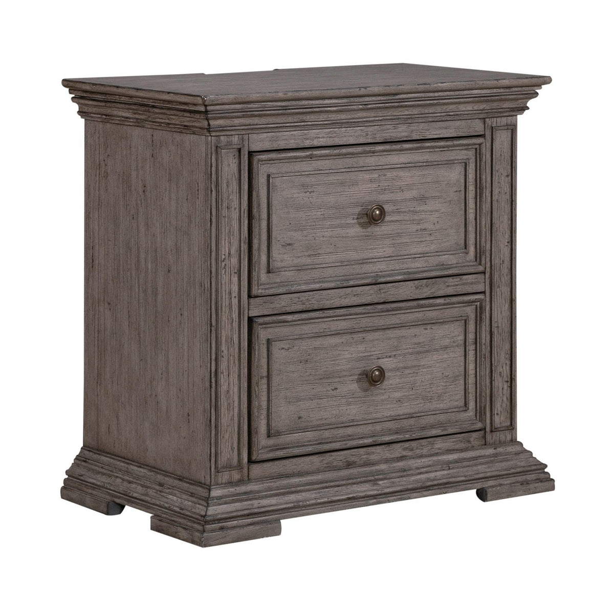 Big Valley - 2 Drawer Night Stand w/ Charging Station
