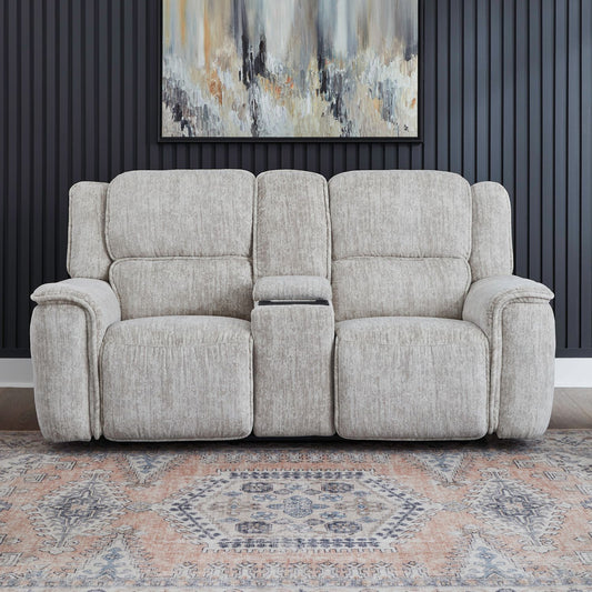 Clayton - Loveseat With Console P3 & ZG - Galactic Parchment