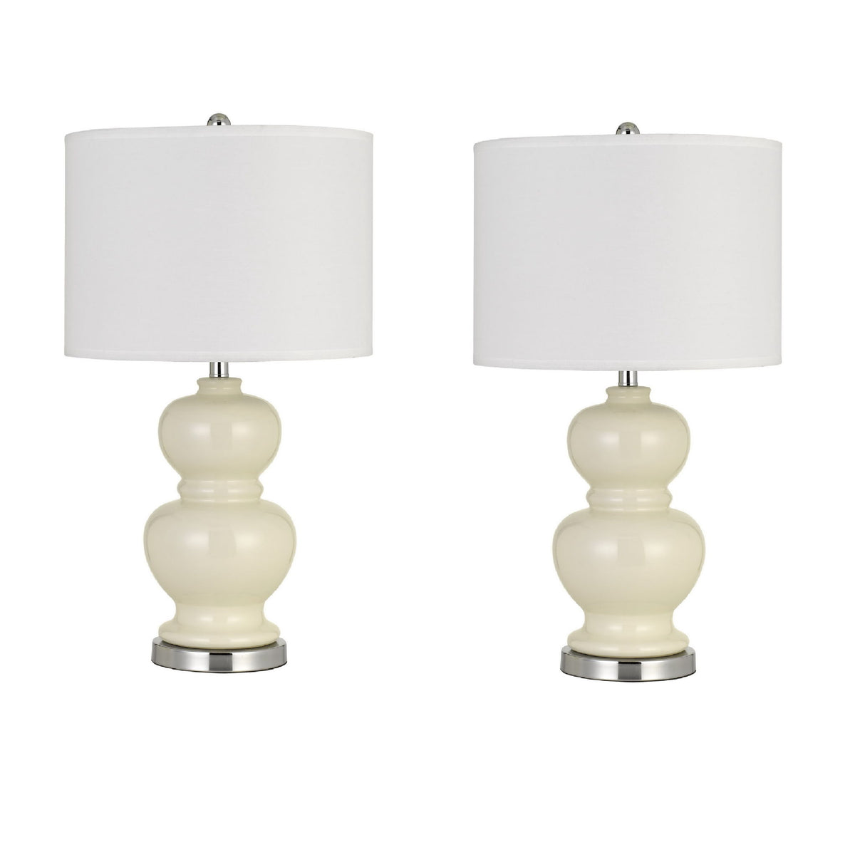 Bergamo - 27" Height Ceramic Table Lamp (Set of 2) - Ivory White