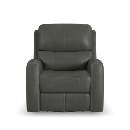Linden - Power Swivel Gliding Recliner With Power Headrest, Lumbar, Heat & Massage