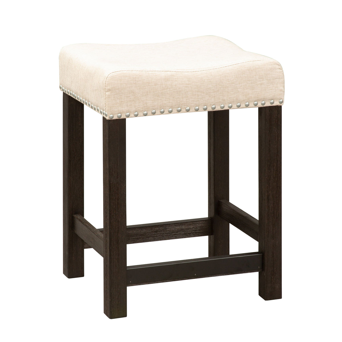 Heatherbrook - Upholstered Console Stool - Charcoal & Ash
