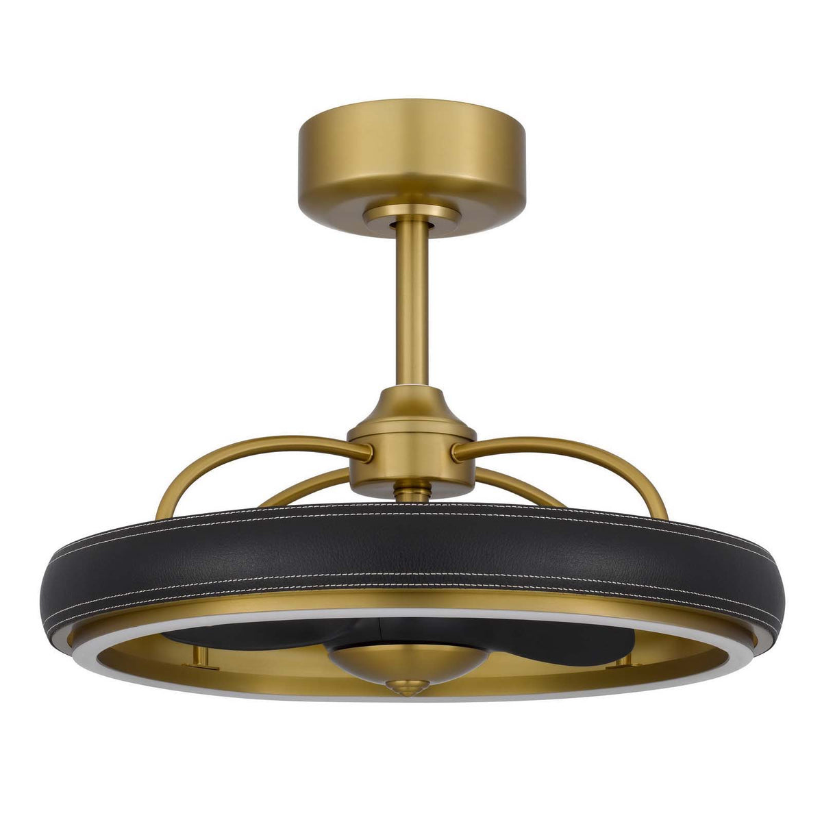 Arroyo - 18.5" Height Metal Fan - Antique Brass / Black
