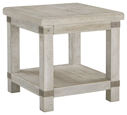 Carynhurst - Rectangular End Table - White Wash Gray