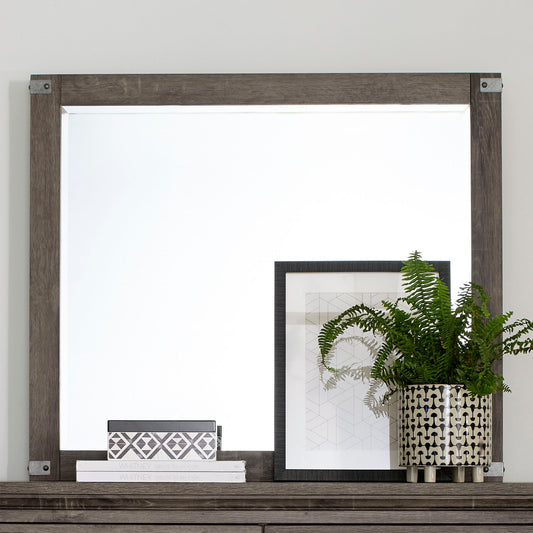 Lakeside Haven - Landscape Mirror - Brownstone