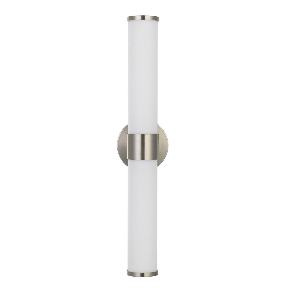 Brentwood - 24" Height Metal and Acrylic Vanity Light - Brushed Steel