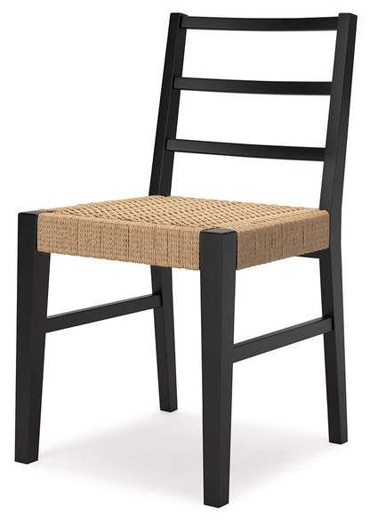 Isanti - Dining Room Side Chair (Set of 2) - Light Brown / Black