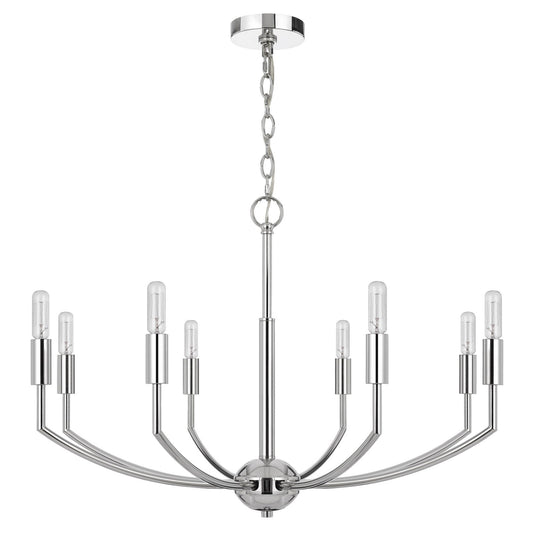 Maxton - 8 Light 19" Height Metal Chandelier - Chrome