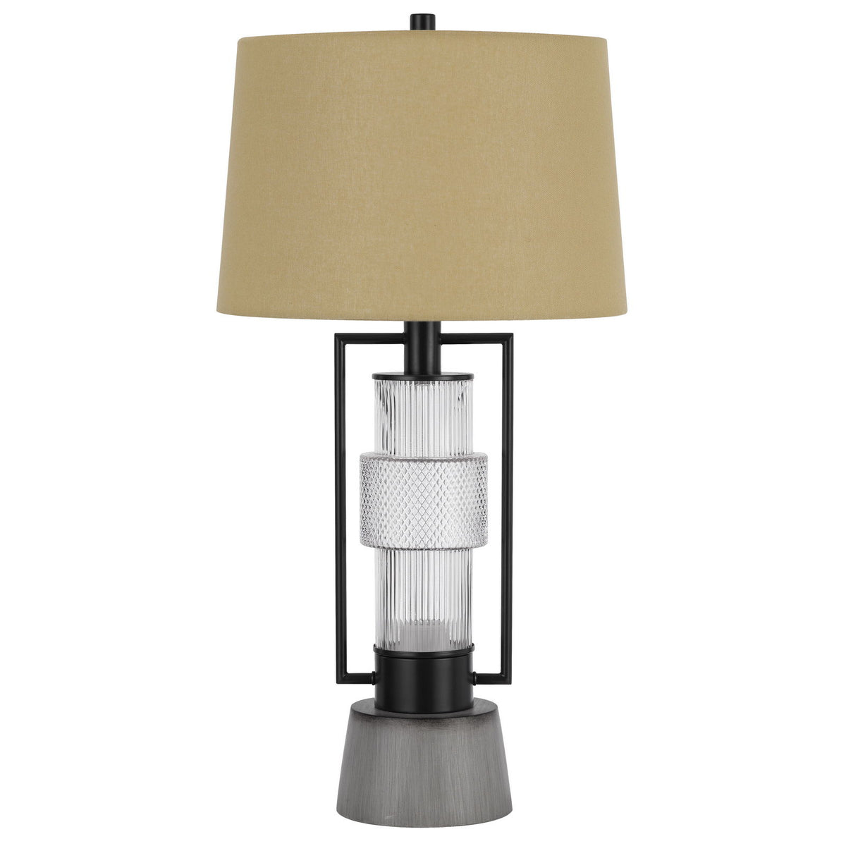 Vallda - 31" Height Metal Table Lamp - Matte Black / Cement