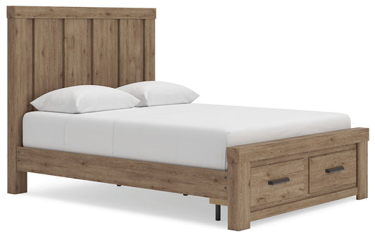 Oliandon - Panel Storage Bed