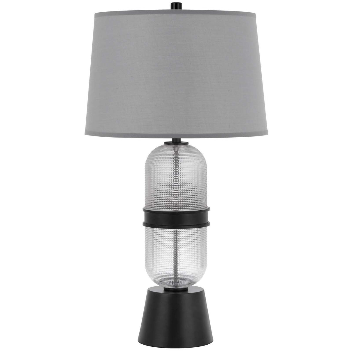 Sesto - 29.25" Height Frosted Glass Table Lamp - Black / Light Gray