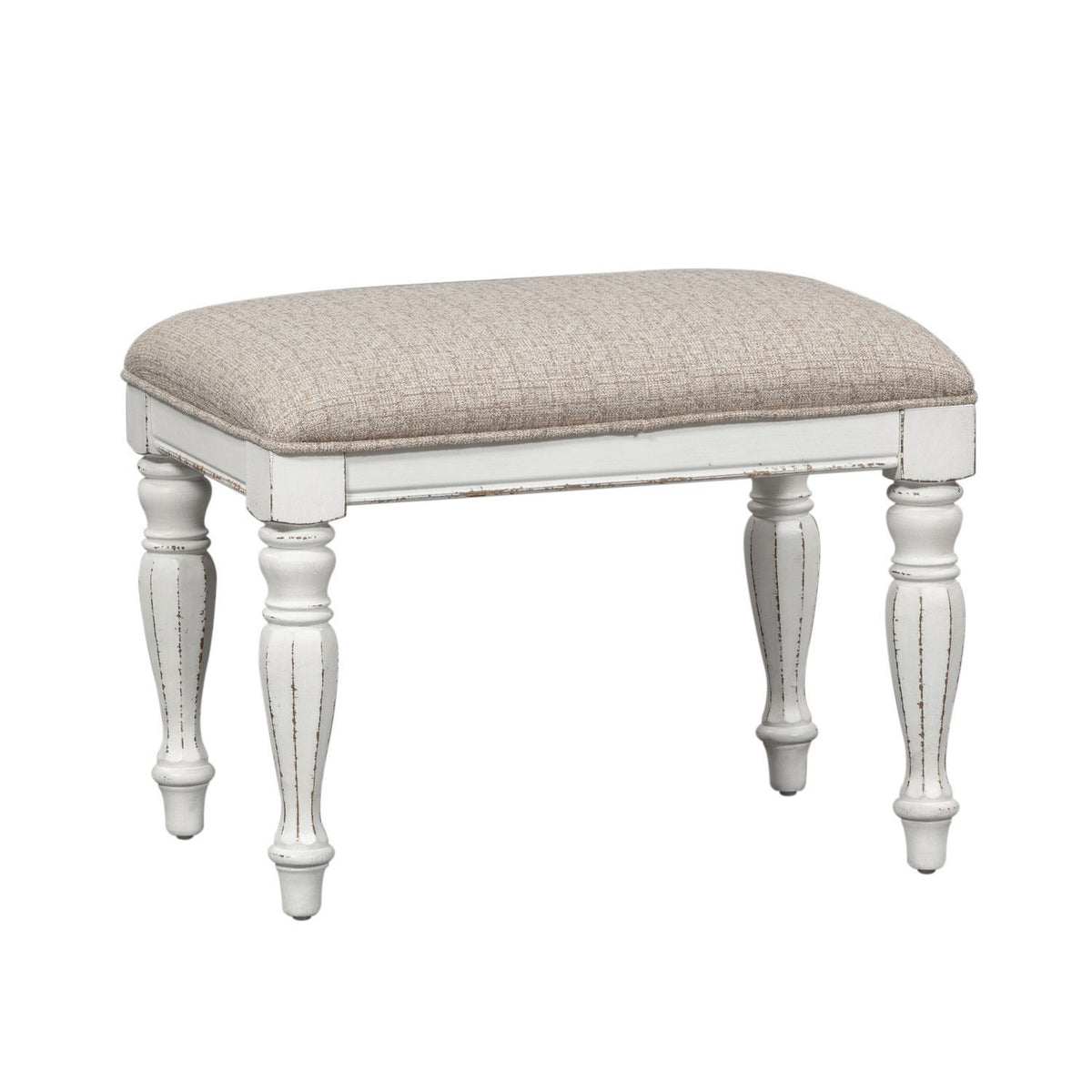 Magnolia Manor - Accent Bench - Antique White