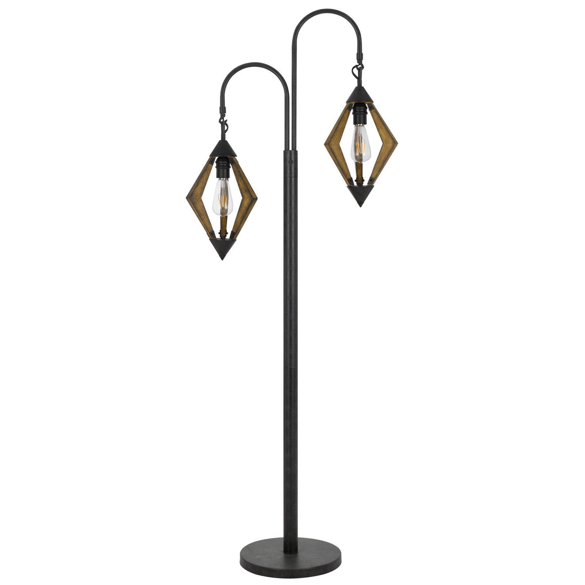 Valence - 67.75" Height Metal Floor Lamp - Wood / Black