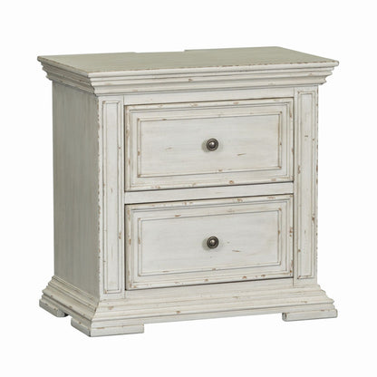 Big Valley - 2 Drawer Night Stand w/ Charging Station