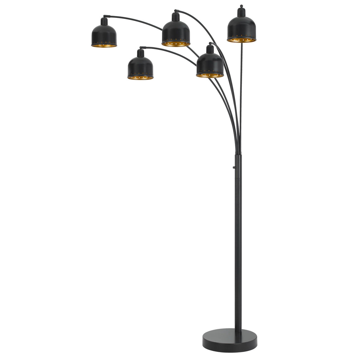 Lovett - 86" Height Metal Floor Lamp With 5 Shades - Dark Bronze