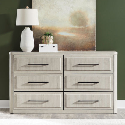 Modern Play - 6 Drawer Dresser - Natural White