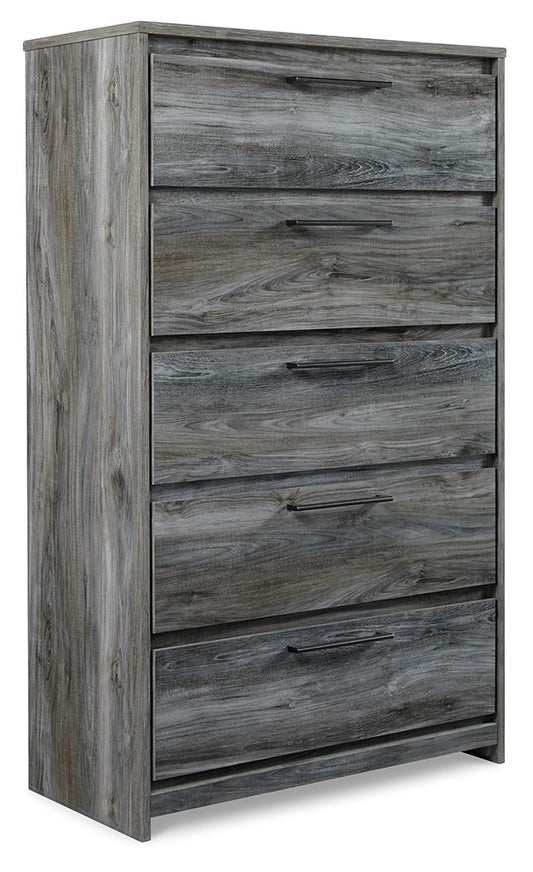 Baystorm - Five Drawer Chest - Gray