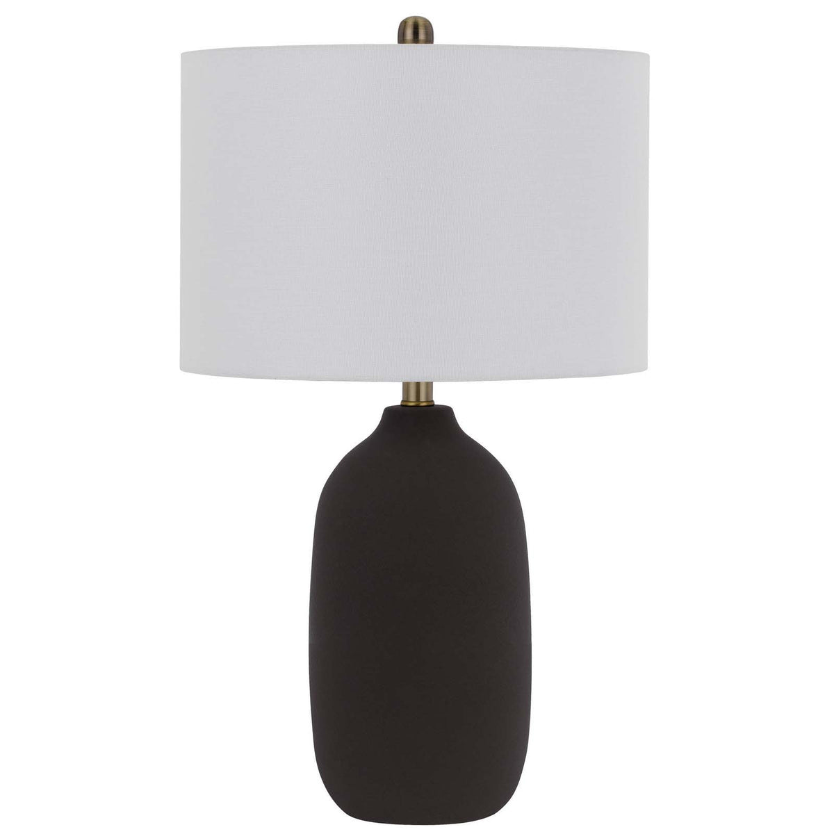 Trani - 25.5" Height Ceramic Table Lamp - Matte Black