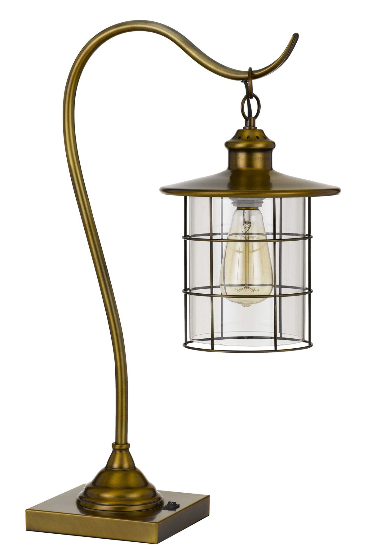 Silverton - 25" Height Metal Desk Lamp - Rubbed Antique Brass