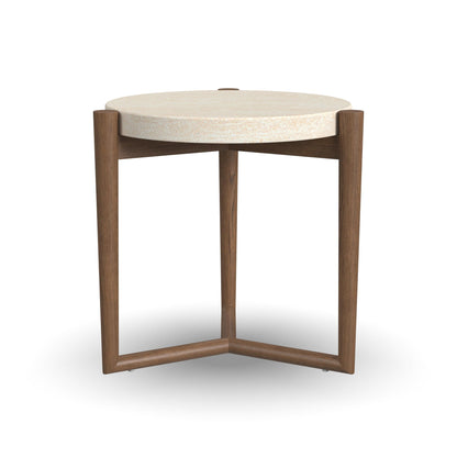 Verona - Accent Table - Beige / Dark Brown