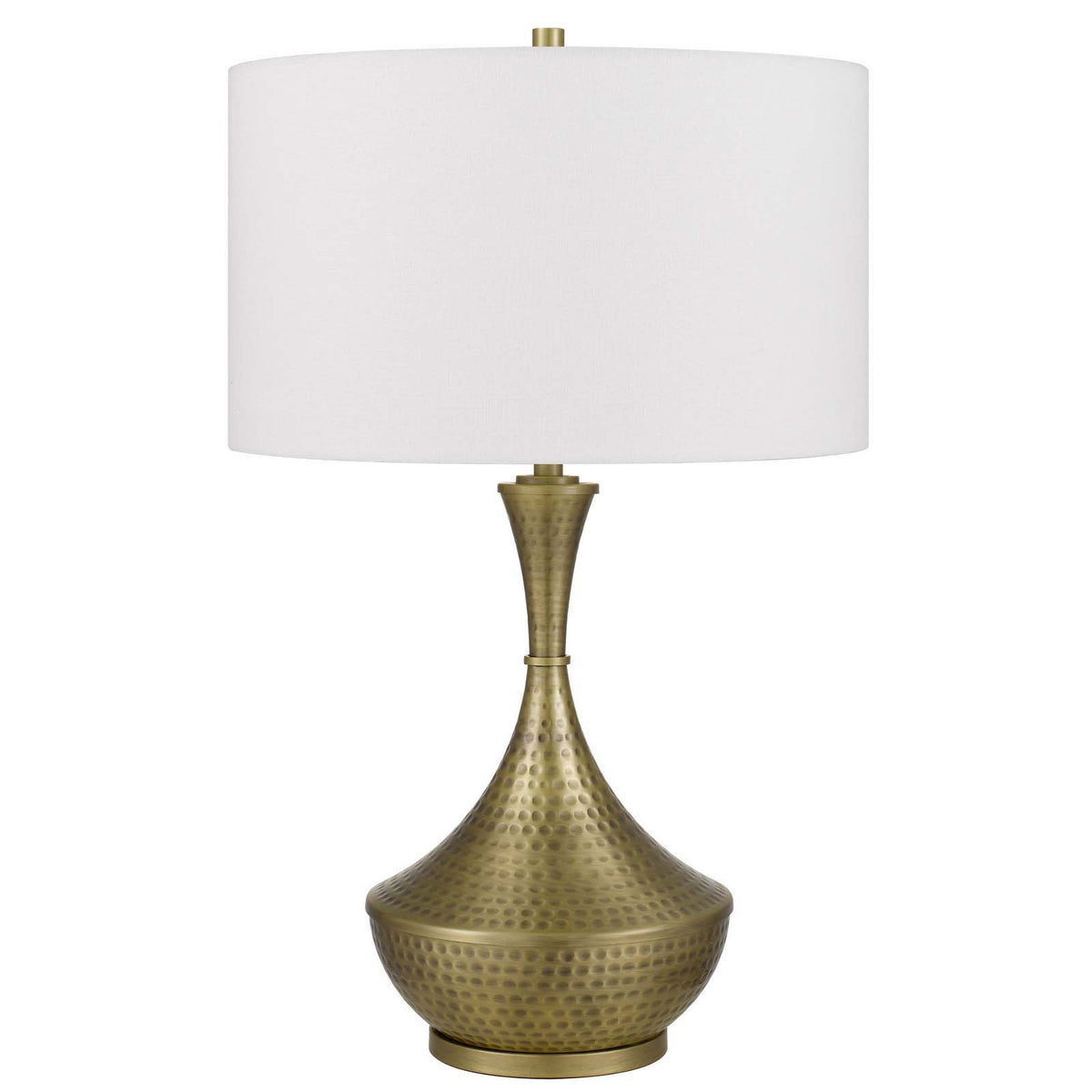 Hove - 26.75" Height Hammered Metal Table Lamp - Antique Brass