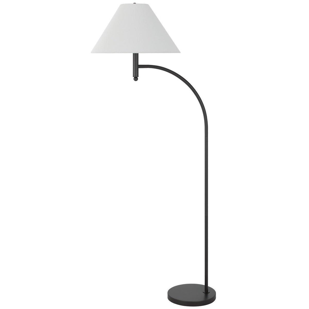Mosley - 65" Height Metal Floor Lamp - Charcoal Gray / White