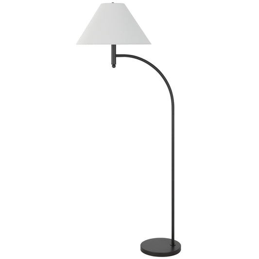 Mosley - 65" Height Metal Floor Lamp - Charcoal Gray / White