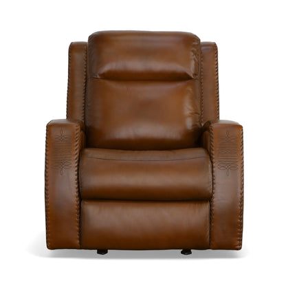 Mustang - Power Gliding Recliner With Power Headrest - Rust